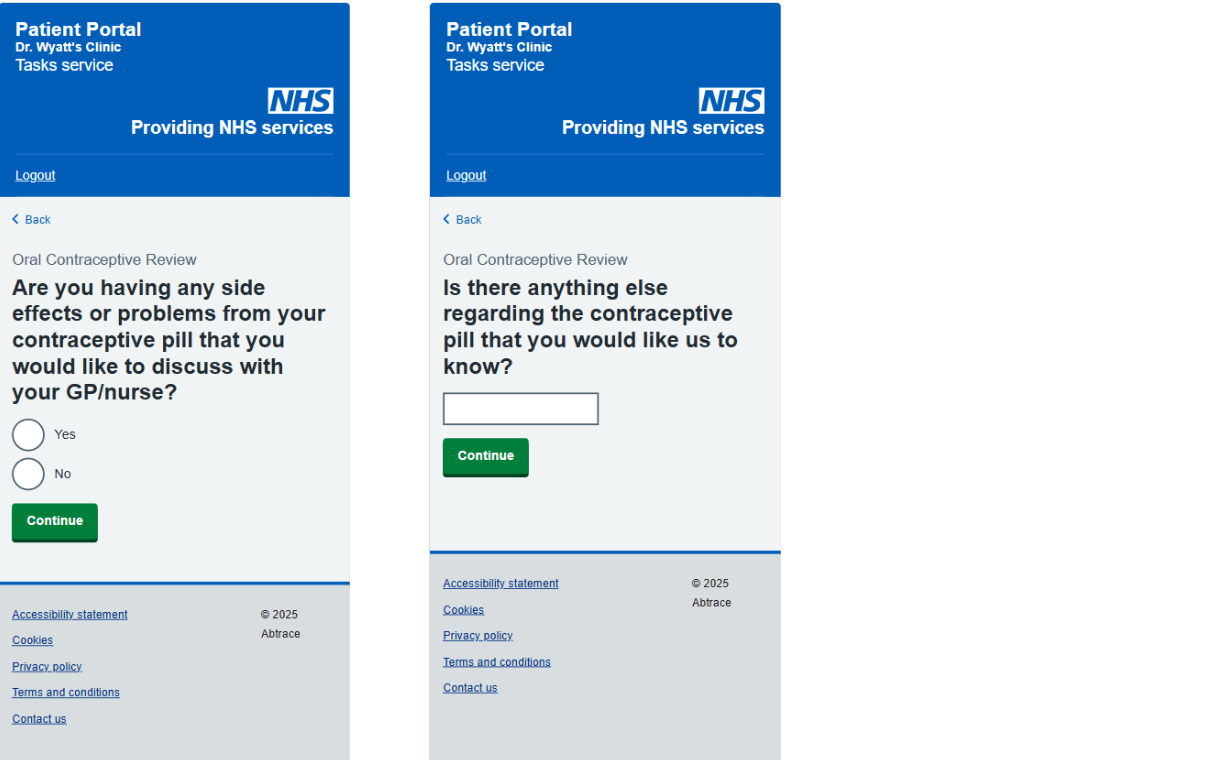 Combined Oral Contraceptive Pill Questionnaire